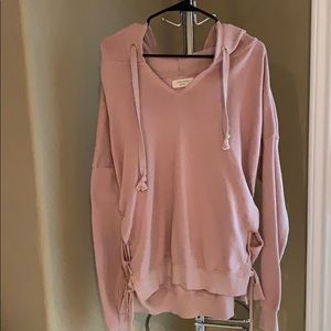 Never worn Pink sweatshirt with hood